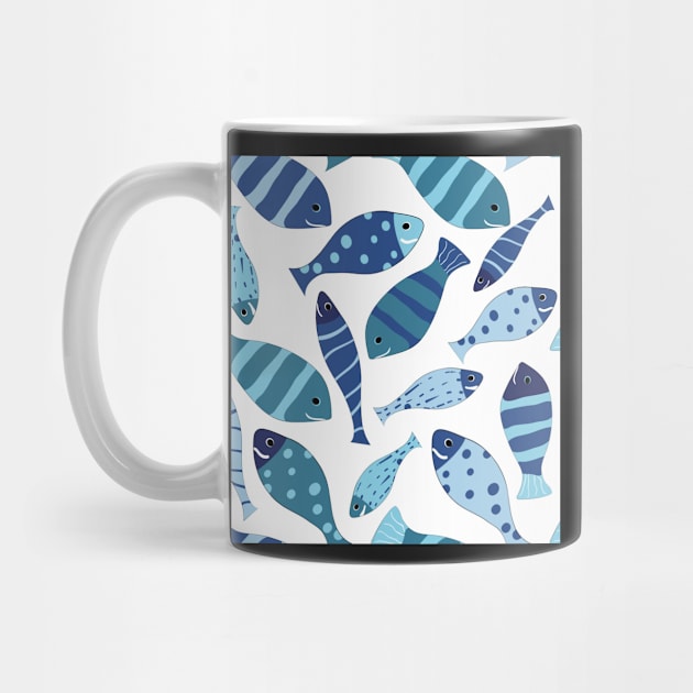 Seamless vector pattern of fish by AnaMOMarques